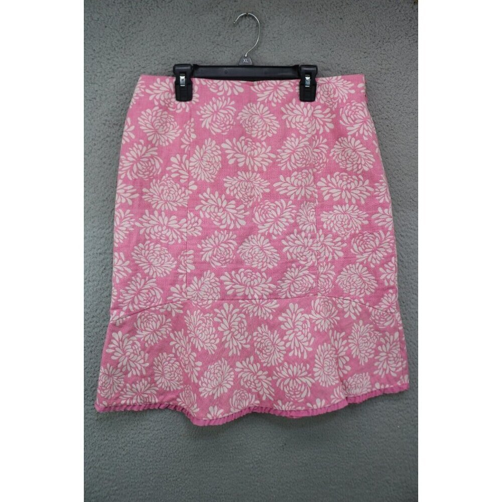 Sigrid Olson Mermaid Hem Linen Blend Skirt-Size 8-Cottagecore